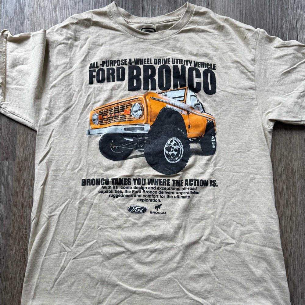 Hybrid Apparel Men’s Tan Ford Bronco T-Shirt - Picture 7 of 9